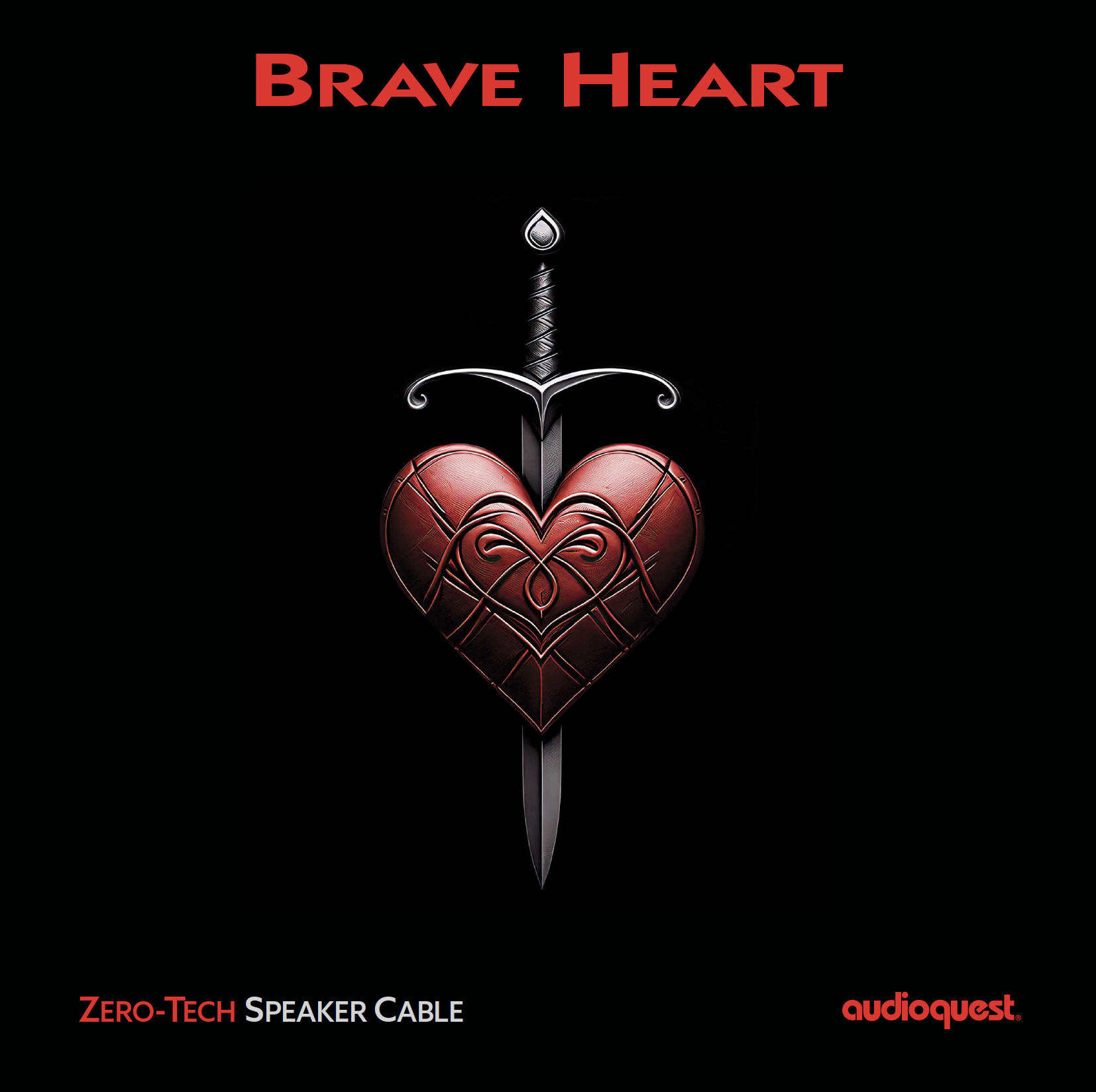 Official logo for the new AudioQuest BraveHeart speaker cables